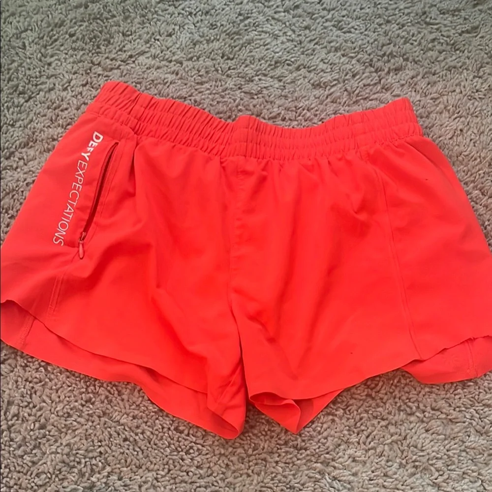 Athleta Girls Red Running Shorts Lightweight Elastic Waist